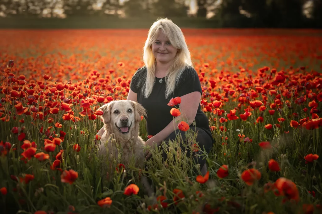 Hundeshooting - Mohnblumenshooting - Mohnshooting Hund