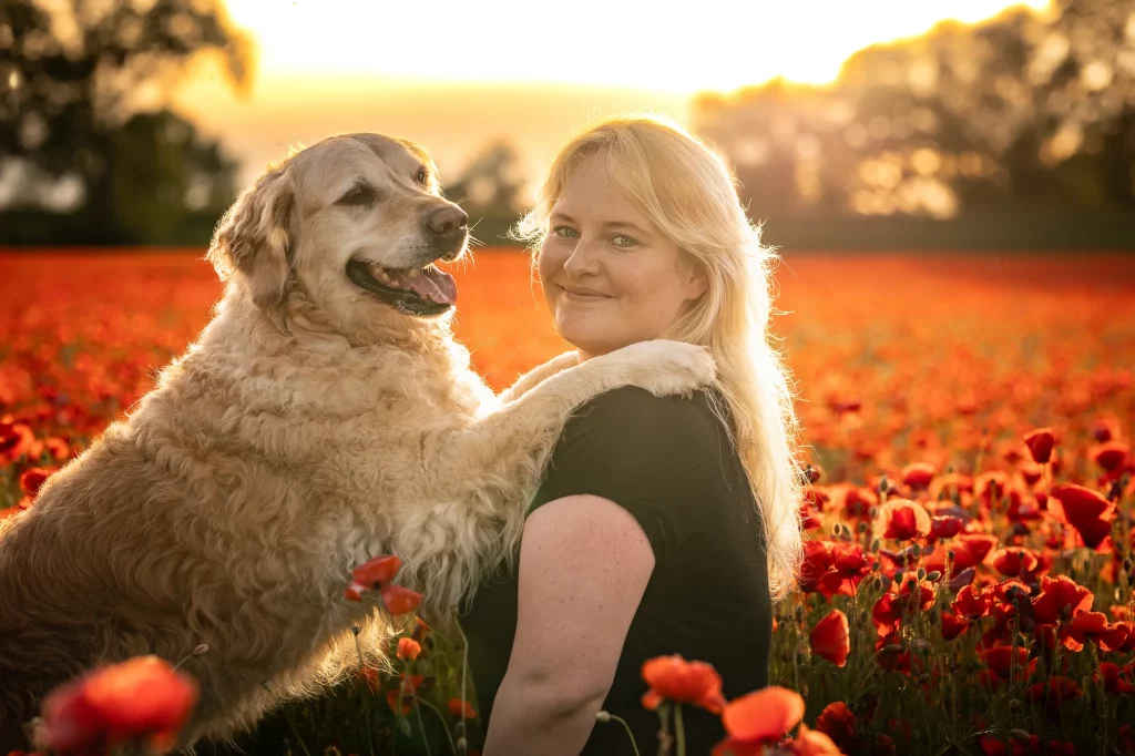 Hundeshooting - Mohnblumenshooting - Mohnshooting Hund
