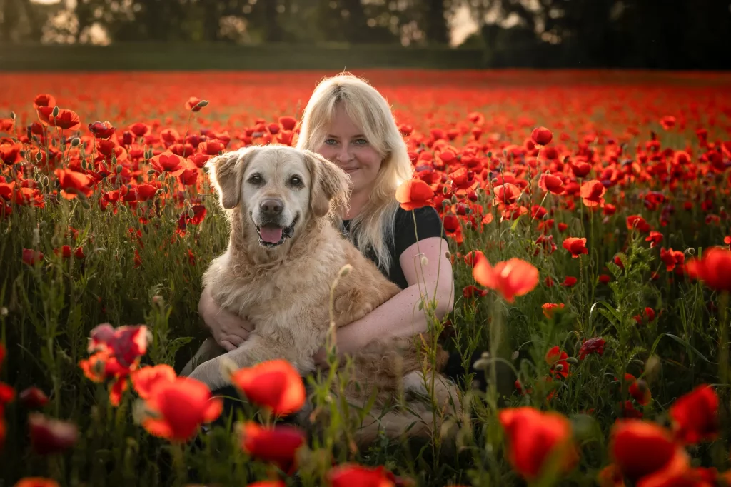Hundeshooting - Mohnblumenshooting - Mohnshooting Hund