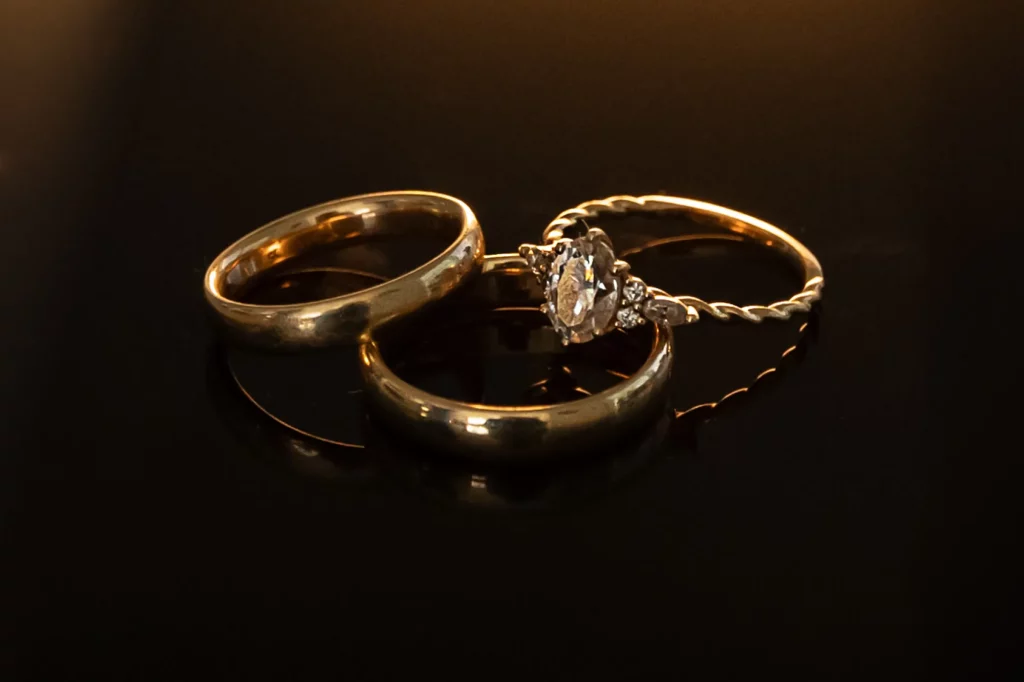 Getting Ready Hochzeitsfotografie, Eheringe fotografieren