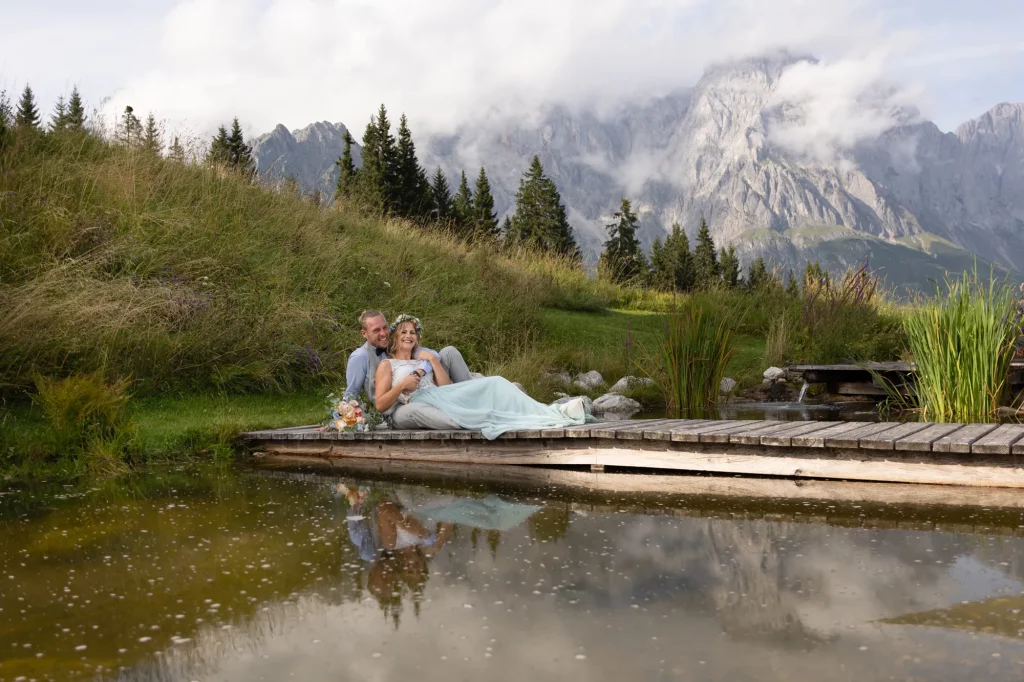 Hochzeitsfotos in den Bergen, heiraten in den Bergen auf der Tiergartenalm