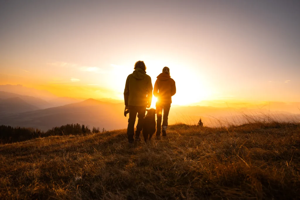 Sonnenaufgangswanderung und Fotoshooting mit Mensch und Hund auf den Hochkeil, Mühlbach am Hochkönig