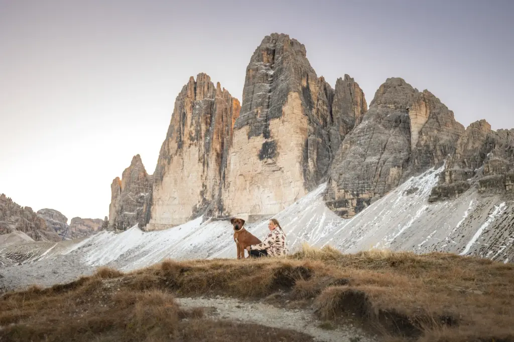 Fotoshooting mit Hund in den Bergen, Fotoshooting mit Hund Drei Zinnen